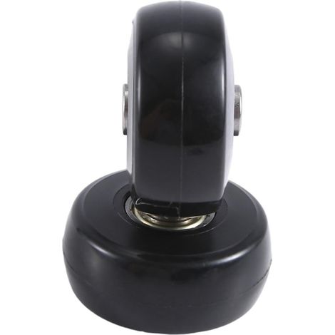 Lot de 2 roulettes de rechange pour valise (50 x 24 mm), pivotantes, en polyuréthane, avec roulements en acier au carbone. (1/5)
