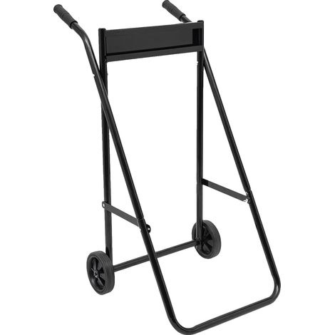 Carro para motor fueraborda, construcción de acero resistente, diseño plegable, color negro. (1/2)
