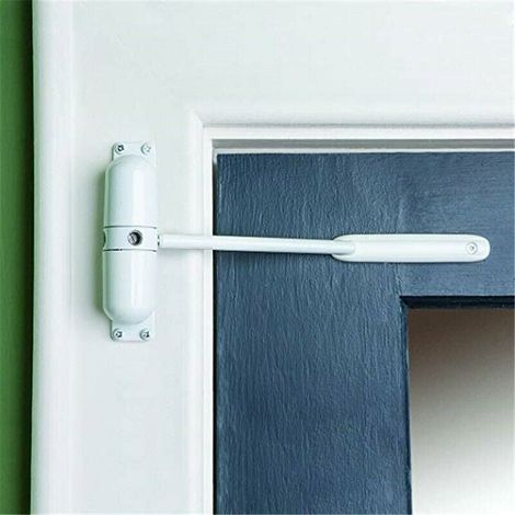 [JAMAIS UTILISÉ] Ferme-porte invisible ferme-porte automatique à ressort blanc (1/4)