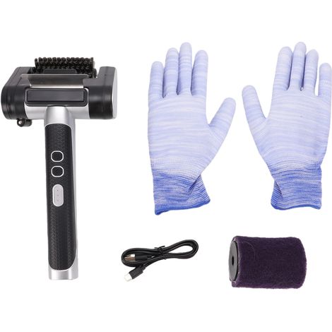 Brosse électrique pour barbecue pliable, rechargeable, à angle réglable, tête rotative, lumière LED, sans fil (1/5)