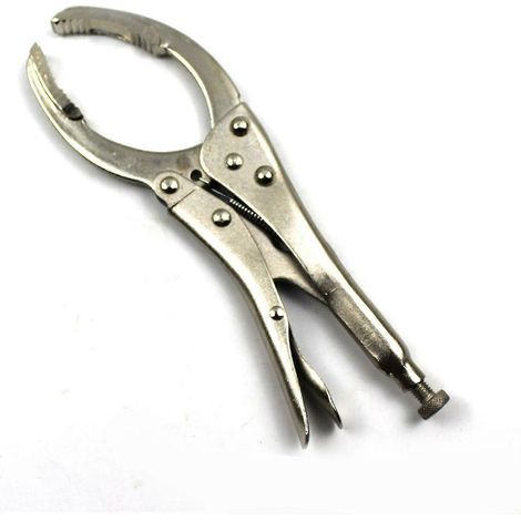 Pince de verrouillage pour filtre à huile en acier à haute teneur en carbone, haute résistance et durable, clé d'extraction de 50 à 90 mm, blanche (1/4)