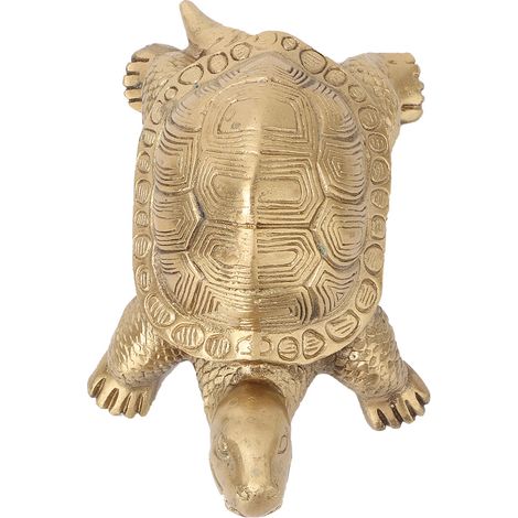 Tortue Feng Shui en Laiton Pur - Symbole de Longévité et Paix - Décoration Maison Cadeau (1/5)