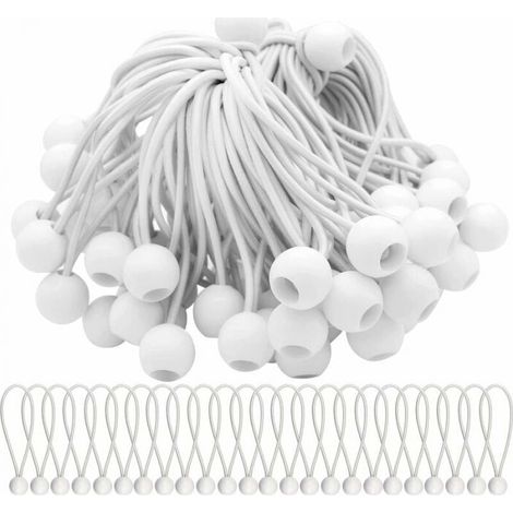 Confezione da 50 corde elastiche con palline Corde elastiche Palline elastiche per tendoni, tende, striscioni e teloni, 15 cm