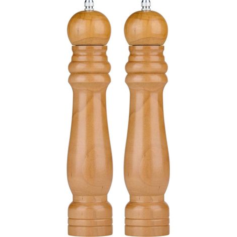 ALPINA Moulin à poivre et à sel Wood, mécanisme réglable, hauteur 25 cm (1/3)