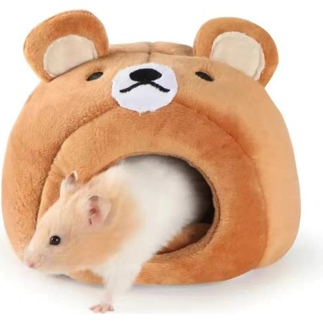 Lit Pour Hamster - Cabane Chaude En Peluche Douce 16 x 16 x 13 cm - Pour Hamster Nain Rat Gerbille Cochon D Inde - 1 Piece (1/5)