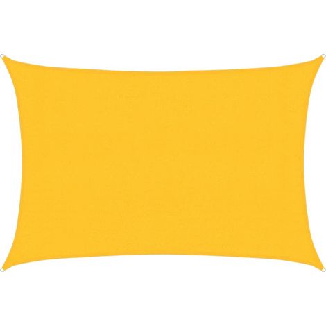 Voile d'ombrage  Voile de parasol 160 g/m² Jaune 3x5 m PEHD