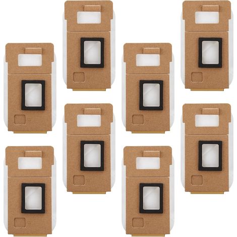 Sac A Poussiere - Pour Station De Vidage Automatique Roborock S7 S7+ - Capacite 3 L - Dimensions 20 X 12 X 10 Cm - 8 Unites (1/5)