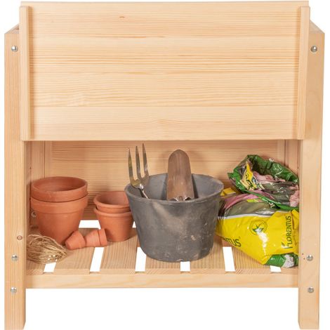 Carré Potager avec Stockage - 79,4 x 43,2 x H 77,7 cm - Livraison gratuite (1/6)