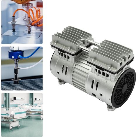 Compresor silencioso sin aceite de 550 W. Compresor de aire de 3/4 CV. Aire comprimido silencioso. Sin depósito. (1/5)