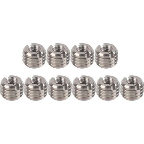 Kit d'inserts filetés 10 pièces, Femelle M4x0,7 mâle M8x1,25 Filetage 6 mm écrou réducteur en Acier Inoxydable pour turbines à Vapeur Automobiles d'aviation (1/5)
