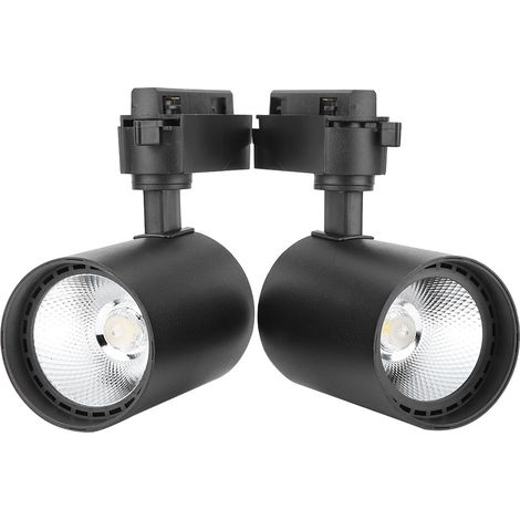 Spot Led Sur Rail - 20W 220V 400K Cob Angle Réglable - Pour Magasin Exposition Hôtel - Lot De 2 (1/5)