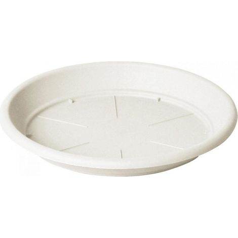 Untersetzer "Tondo Basic'' für Pflanzentopf und Blumentopf -18 cm / Weiß