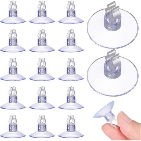 Filiyano-20 ventouses en plastique avec fente de 25 mm pour suspendre des mini-lampes et pour aquarium. Installation facile. Design multifonctionnel. (1/5)