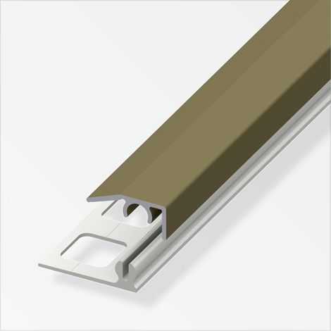 alfer Abschluss-Profil 1 m, 19.5 x 7 mm Aluminium eloxiert bronze Profil (1/2)