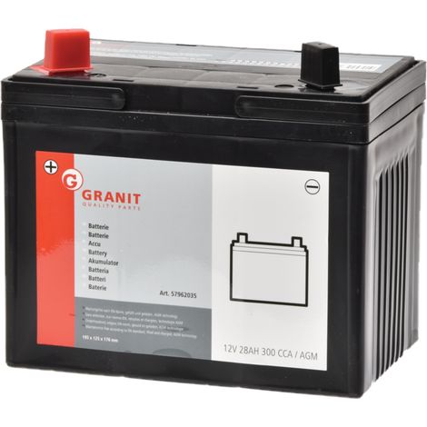 Batteria per tosaerba 12V 28Ah 300 En AGM 195x125x175mm n. 550902