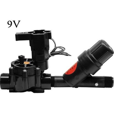 Électrovanne d'arrosage 9V 075DV 3/4'' + Filtre à mailles 3/4'' 2 bar