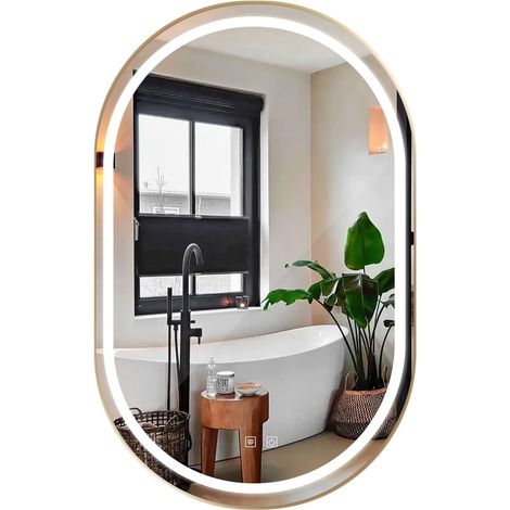 REA SPIEGEL LED OLL 60X90CM BRUSH GOLD