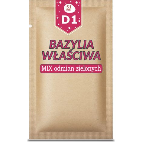 51Seed D01 BASILICO, MISCELA DI VARIETÀ VERDI 1G