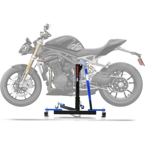 Cavalletto centrale da officina - CONSTANDS - Power‑Evo - Triumph Speed Triple 1200 RS 21-25 - Kit completo - 300 kg - Blu