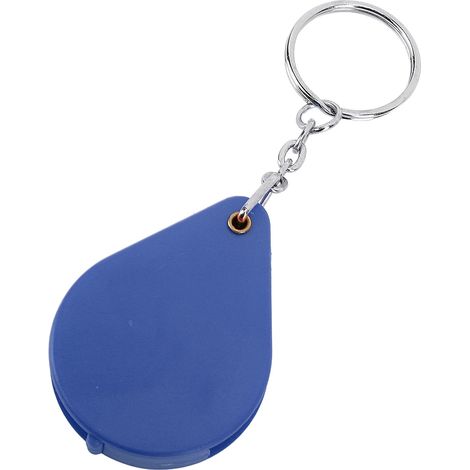 Porte-clés loupe 10x pliable et portable avec anneau porte-clés pour la lecture en extérieur (bleu) (1/5)