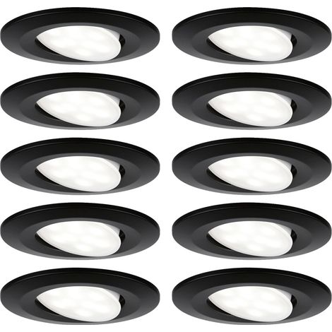 Paulmann 92462 LED-Einbauleuchte 10er Set LED 60 W Schwarz (matt)