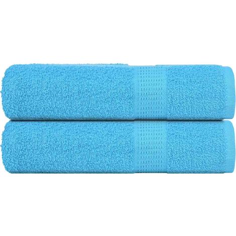 Serviettes FROGN, lot de 2, turquoise, 50x100 cm, 360 g/m²