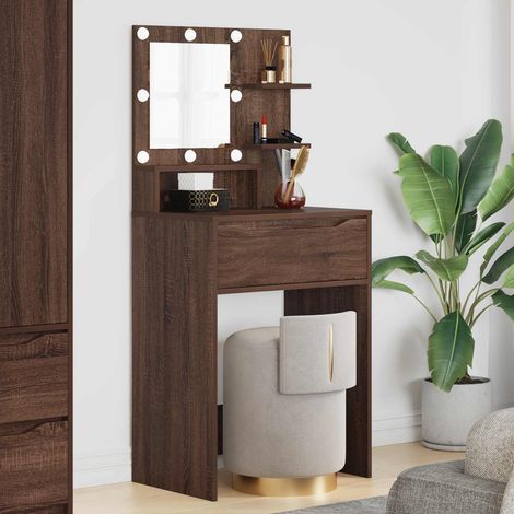 Tavoli da Trucco per Camera da Letto Rovere Marrone vidaXL (1/5)