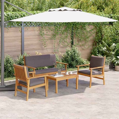 Gartensofa-set 4 pcs Braun 120 x 65,5 x 79 cm Massivholz Akazie (1/5)