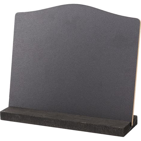 4 Stück kleine, doppelseitige schwarze Mini-Tafeln mit Ständer für Notizen und Nachrichten, inklusive Sockel (1/5)