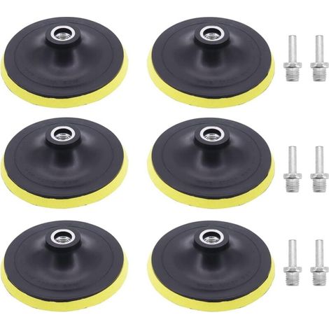 Plateau de ponçage Ulisempieces 5 pouces 125 mm avec mandrin M14 pour perceuse et meuleuse d'angle (1/4)