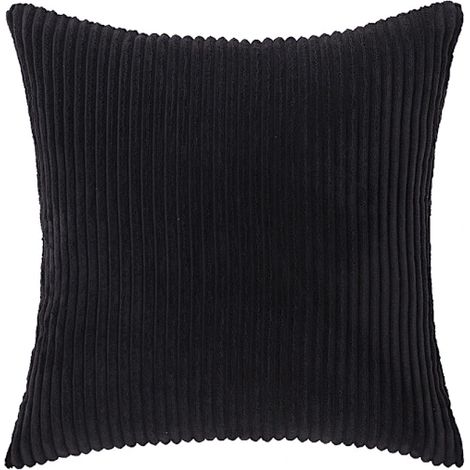 Filiyano – oreiller – Housse de coussin en velours côtelé, housse de coussin en velours, taie d'oreiller, coussin de canapé, coussin décoratif, gris (1/5)