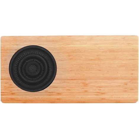 Tagliere in bambù - JOCCA - Scolapasta in plastica - 58 x 29 x 1,8 cm - Naturale e nero (1/5)