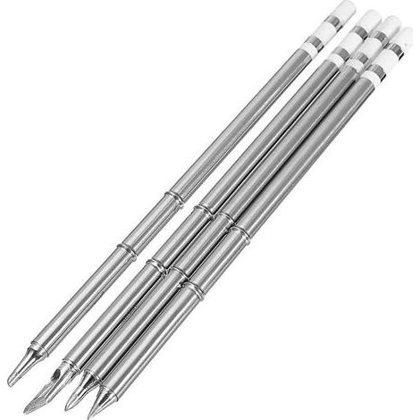 4pc T12 pointe de fer à souder chou lumière blanche pointe de fer à souder [T12-K T12-B T12-BC2 T12-d24 chacun]