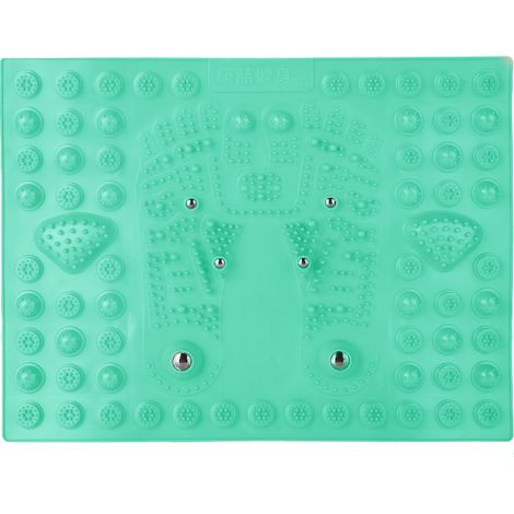 Tapis de massage magnétique vert pour femmes, avec fonctions d'acupression et de réflexologie plantaire, adapté à la marche. (1/5)