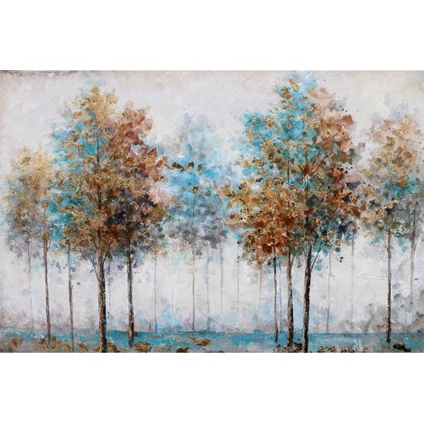 Abstrakt Gemälde Kuatéh 120 x 80 cm Herbstbäume Ölgemälde