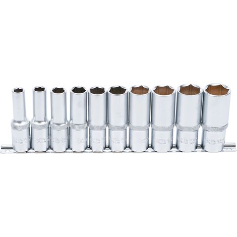BGS Serie di chiavi a bussola esagonali profonde attacco quadro interno 12,5 mm (1/2") dimensioni in pollici 10pz. - 2435 (1/6)
