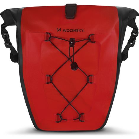 Wozinsky wasserdichte Fahrradtasche Kofferraumtasche Gepäcktasche 25l Rot (1/5)