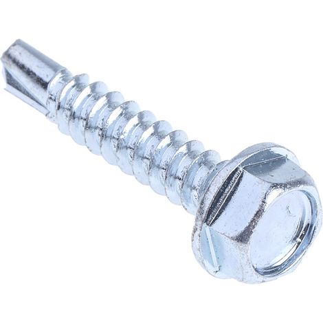 JSSEVN - 25mm self-drilling steel screw – Hex head washer – M4.8 thread – Box of 100 units for secure fastening (1/4)