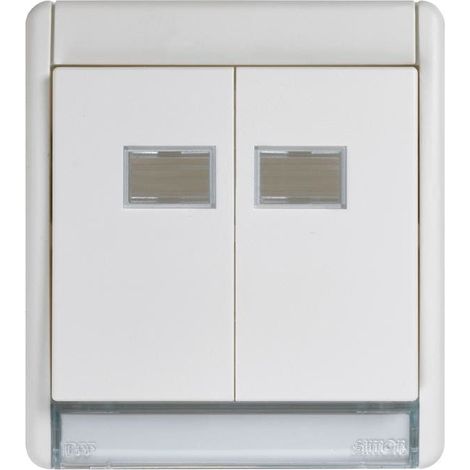 Marco SIMON AQUA con tecla doble blanco (1/2)