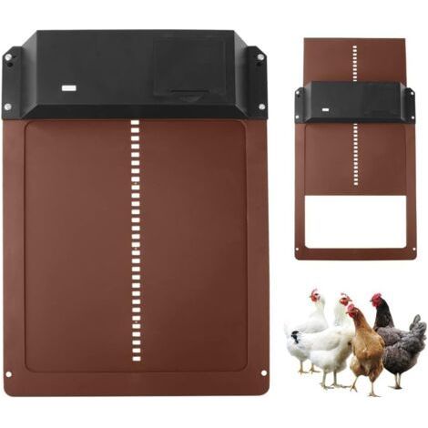 Automatic Chicken Coop Door, Chicken Door with Light Sensor, Chicken Coop Door Opener, New Automatic Chicken Coop Door for Safe Chicken Farming (1/4)