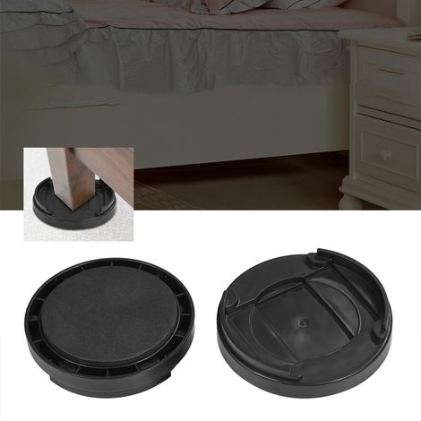 Ausla Möbelfüße, 8 Stück stapelbar, schwarz, 1,5 cm hoch, für Bett, Tisch, Stuhl und Sofa