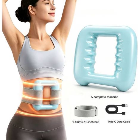 Appareil de massage électrique sans fil pour les fascias, 8 niveaux d'intensité réglables, masseur de tissus profonds rechargeable par USB avec sangle ajustable, adapté au dos, cadeau idéal. (1/5)