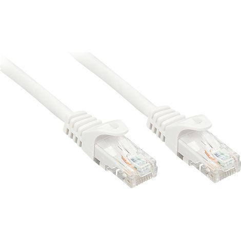 LINDY 48206 RJ45 Patchkabel CAT 6 U/UTP 7.50 m Weiß 1 St.