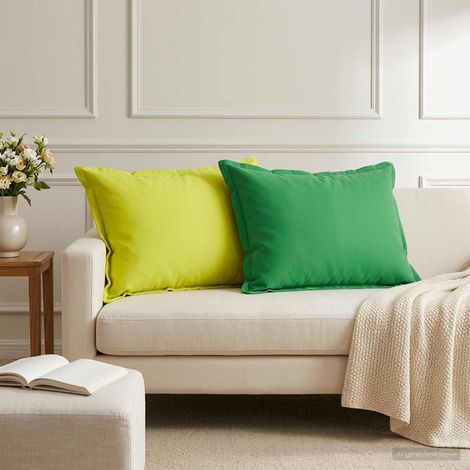 vidaXL Cushion Cover 6 pcs HOUTEN Bright Green 50 x 75 cm Polyester (1/5)