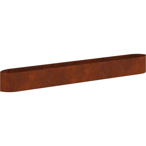 Jardin surélevé Acier patiné 380 x 40 x 40 cm Acier vidaXL