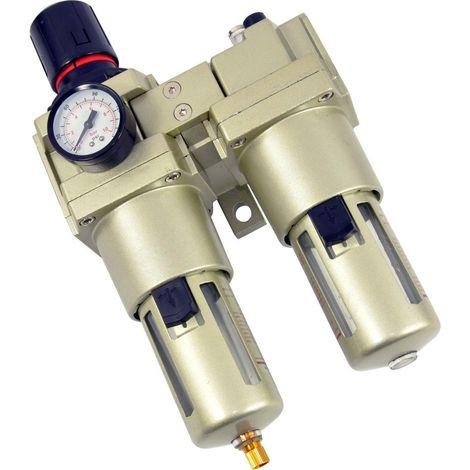 Riduttore di pressione dell'aria compressa, filtro da 40 µm, disidratatore, lubrificatore, compressore da 1"