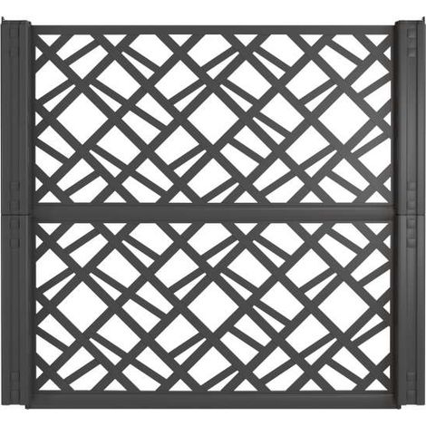 Art Plast Kit Pannelli Decorativi Esterno - Antracite - 114x102 cm