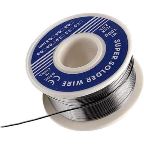 Sn63% Fil de Soudure 1mm Soudure Etain avec Noyau de Colophane 100g Étain à Souder pour Souder des Composants et Effectuer des Réparation (1/5)