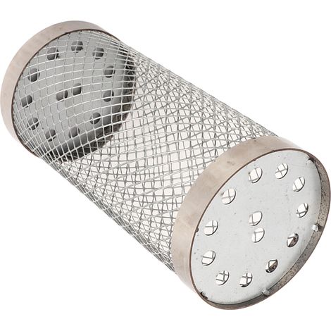 Panier à griller roulant en acier inoxydable, panier cylindrique en treillis métallique, outil de barbecue portable pour le camping et les petits espaces (1/5)
