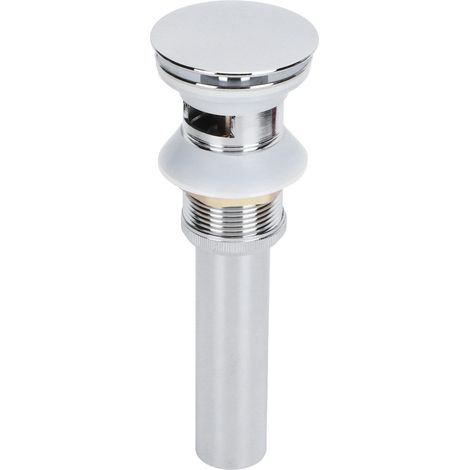 Bonde de lavabo électroplaquée à clapet anti-débordement (avec trou) (1/5)